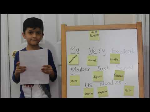 Veekshith Explaining about the 8 Planets