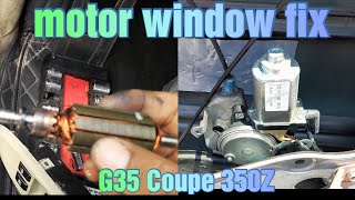 How to fix Window Motor Problem Regulator for free on Infiniti G35 Coupe Nissan 350Z