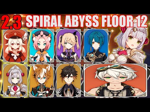 9 Star Clear┃New 2.3 Spiral Abyss Floor 12┃Klee & Noelle┃Genshin Impact