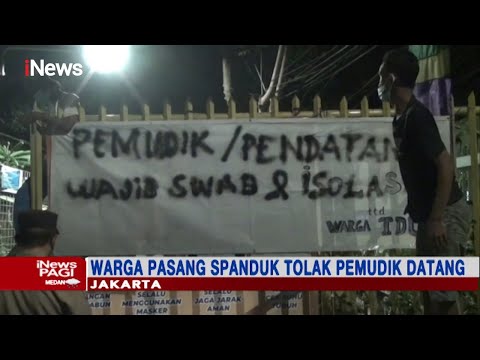 Warga Tanjung Duren Pasang Spanduk Tolak Pemudik Datang, Jakarta - iNews Pagi 16/05