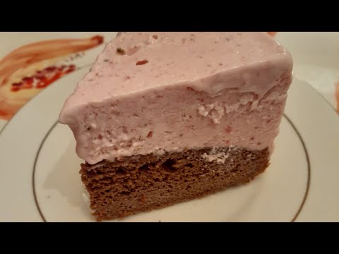 How to make choclate cake with strawberry ice cream