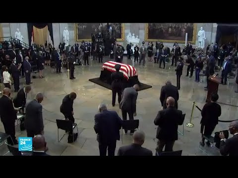 مراسم وداع وتكريم في الكونغرس الأمريكي للنائب جون لويس رمز الدفاع عن الحقوق المدنية