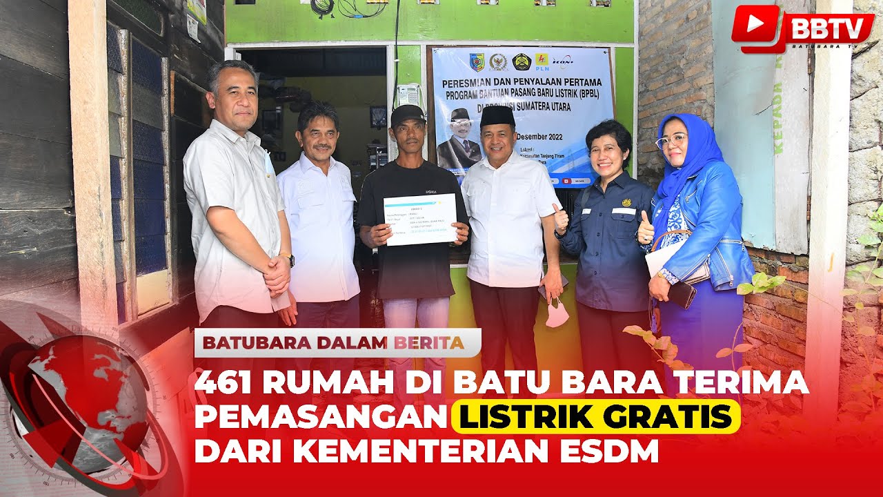 461 RUMAH DI BATU BARA TERIMA PEMASANGAN LISTRIK GRATIS DARI KEMENTERIAN ESDM