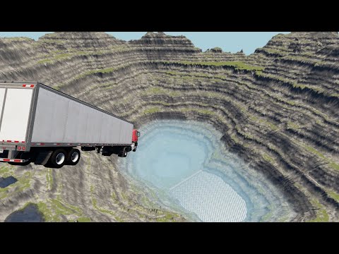 BeamNG drive - Leap of Death Car Jumps