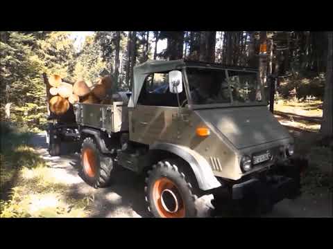 Unimog in Aktion: Mercedes-Benz Unimog U 411 im Langholz-Transport