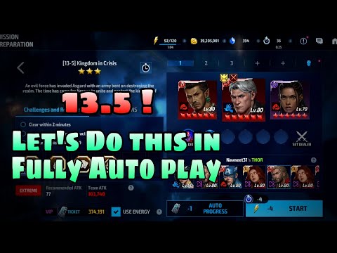 Dispatch sector 13.5 in auto-play with Magneto and namor t-4 - Marvel Future Fight
