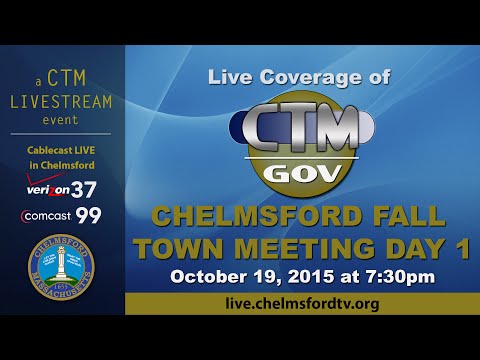 Town Meeting: Fall Day 1 - October 19, 2015