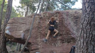 Video thumbnail of Patata hueca, 6a. Albarracín