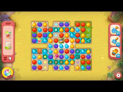Gardenscapes Level 669 Hard Level No Boosters
