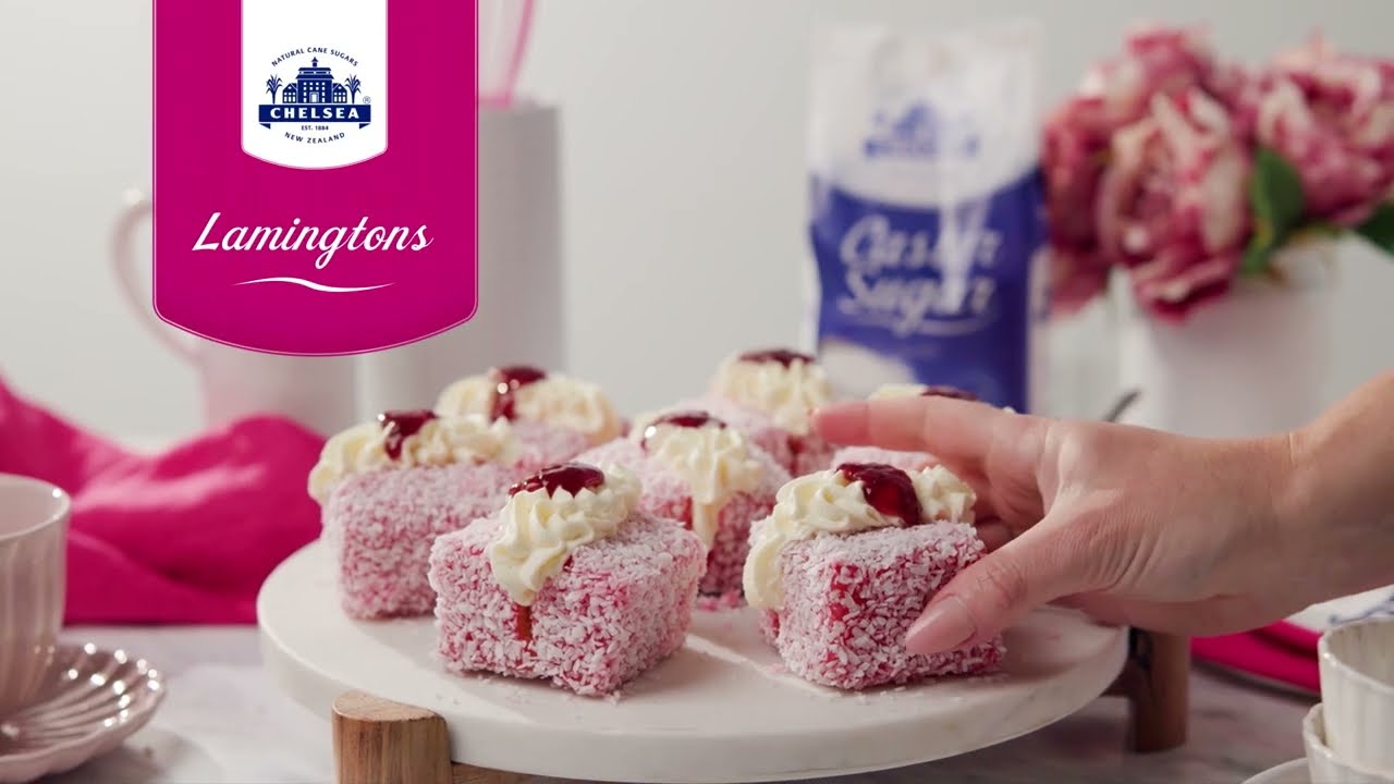 Chelsea Sugar Raspberry Lamingtons Recipe