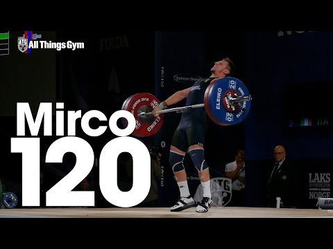 Mirco Scarantino 120kg Snatch 2016 European Weightlifting Championships