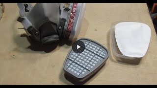 how to install prefilter and filter on half-face respirator mask; NASUM M101 quick review