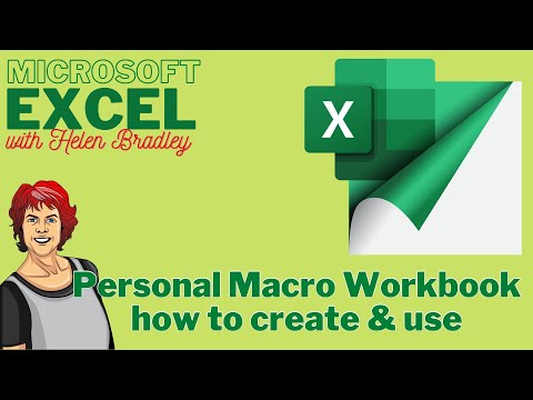 Excel - Personal Macro Workbook - what it is and how to create and use it