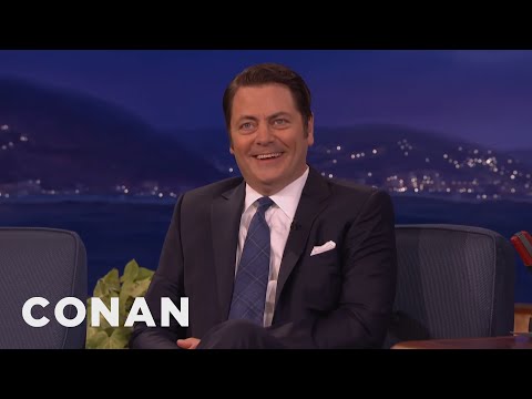 Twitter Hates Mustache-Free Nick Offerman | CONAN on TBS