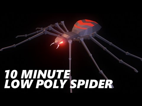 Model a LOW POLY SPIDER in LESS than 10 minutes - Blender 3.5