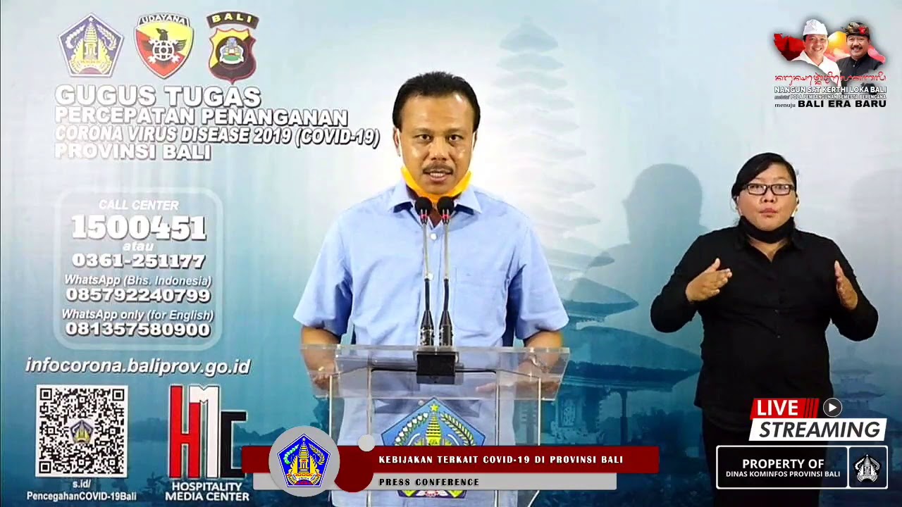 Siaran Pers Perkembangan Penanggulangan COVID–19 Provinsi Bali per 25 April 2020
