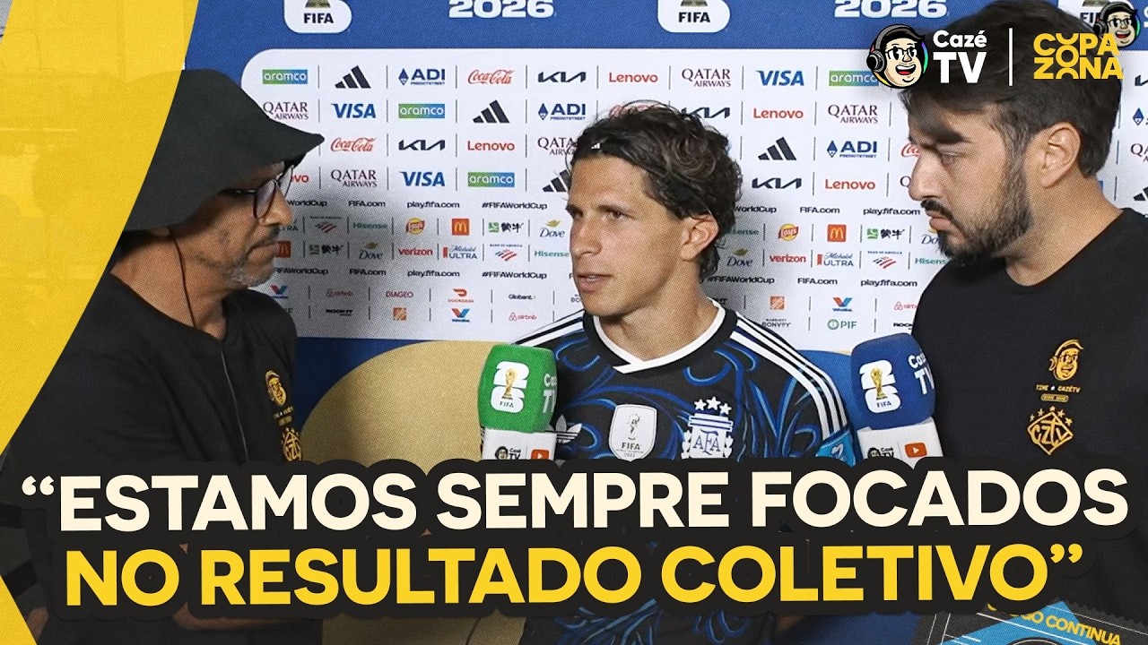 GIULIANO SIMEONE FALA COM DJALMINHA E MORIENTES APÓS A VITÓRIA DA ARGENTINA | COPAZONA