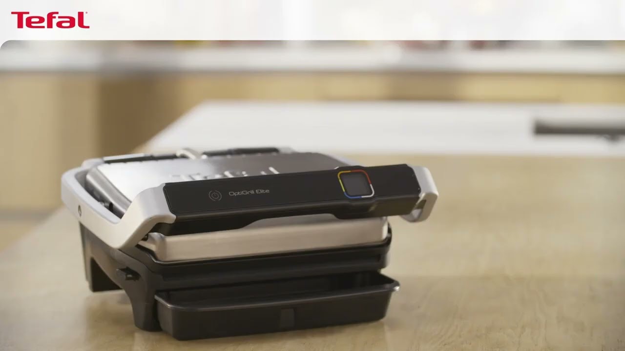 Гриль Tefal OptiGrill Elite GC750D30 video preview