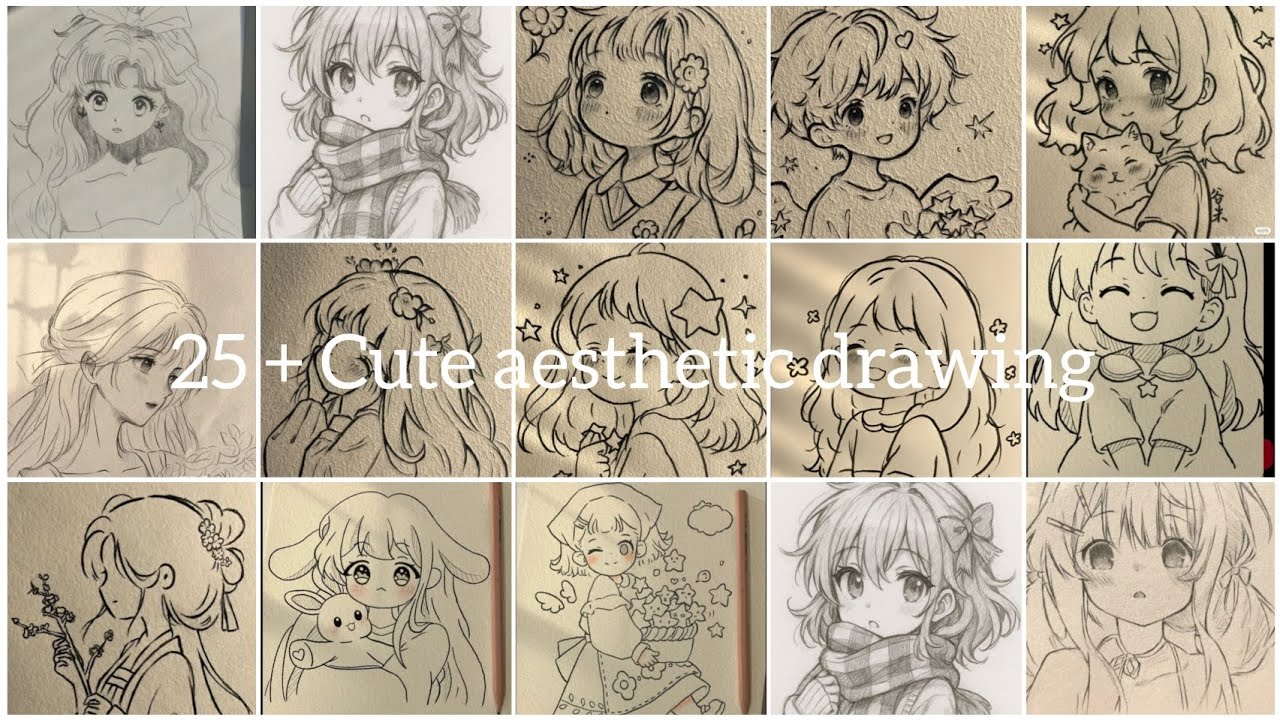 25 + Aesthetic easy Drawing Ideas | Pinterest Inspired Sketchbook Art | Easy drawing