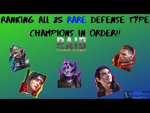 Ranking All 25 Rare Defense Type Champions in order {September 2019 Edition}
