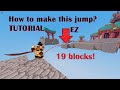 Tutorial on how to jump 21 blocks with yuzi kit | Roblox Bedwars (never use this in a real game)