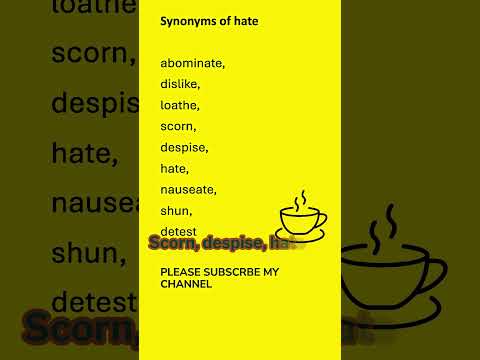Synonym of Hate #shorts #video #viralvideo #english #ielts #language #trending #vocabulary #youtube