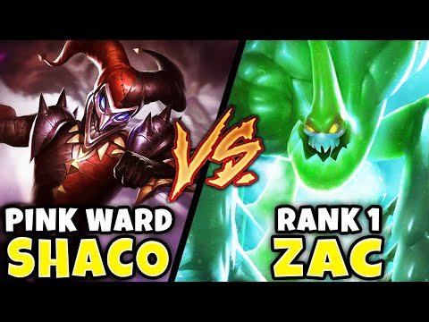 PINK WARD SHACO VS. RANK 1 ZAC NA | BATTLE OF THE ANNOYING ONE TRICKS - League of Legends