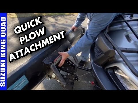 How To Attach Warn Plow To Suzuki King Quad