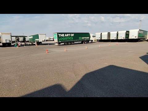 HOPTRANS TRAILER TRAINING 45 degree Left and Right side parking and 90 degree parking in europe. 🚛