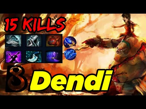 Dendi - THE LEGEND PUDGE 15 KILLS - DOTA 2 PRO PLAYER GAMEPLAY