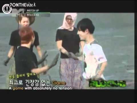 Block B having fun in the mud