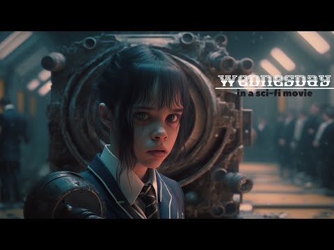 Wednesday Addams in a sci-fi movie