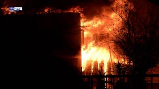 preview picture of video 'School Steenwijk vandaag dicht na zeer grote brand in gymzalen vannacht'