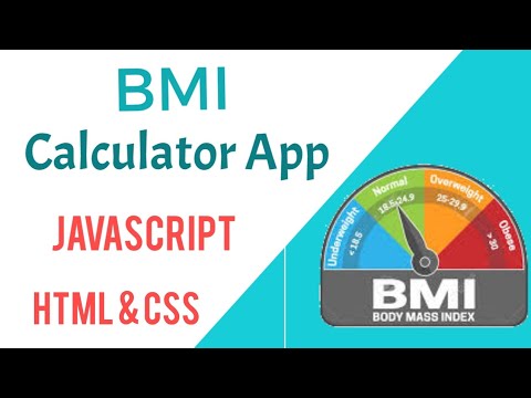 Bmi Calculator Project In Javascript Html Css Javascript Projects
