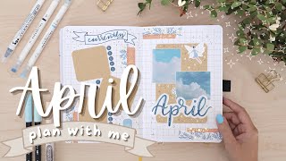 2022  April Bullet Journal Setup | Bullet Journal Plan with Me | Collage Journal | Art Bujo