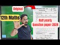 12th Maths-Half yearly question paper 2024