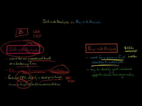 Sell side vs Buy side Analysts