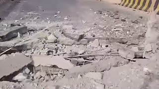 The Kambari Bridge in Dhadar area has been damaged once again in an explosive attack