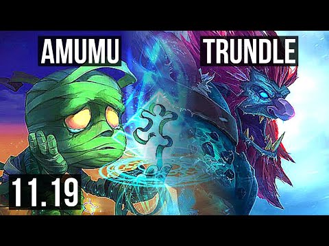 AMUMU & Ashe vs TRUNDLE & Ezreal (SUPPORT) | Rank 4 Amumu, 1/2/13 | KR Challenger | v11.19