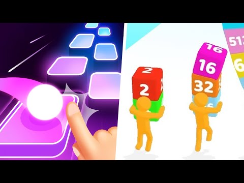 Dancing Ball Fun vs 2048 Run: Infynity Cube Run - Max Level Gameplay (Part 1)