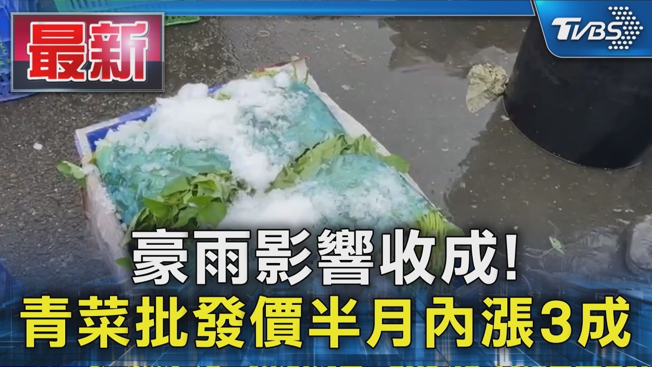 豪雨影響收成! 青菜批發價半月內漲3成｜TVBS新聞 @TVBSNEWS01