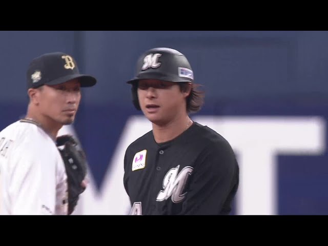 【7回表】マリーンズ・藤岡裕大 本日3本目となるヒットは勝ち越しの2ベースタイムリー!!  2023年10月4日 オリックス・バファローズ 対 千葉ロッテマリーンズ