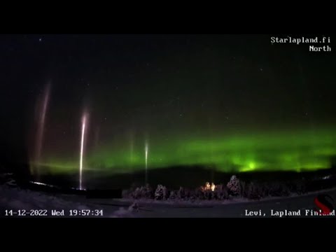 Northern Lights With Pillars-Levi, Finland 🌟 12/14/22  19:26