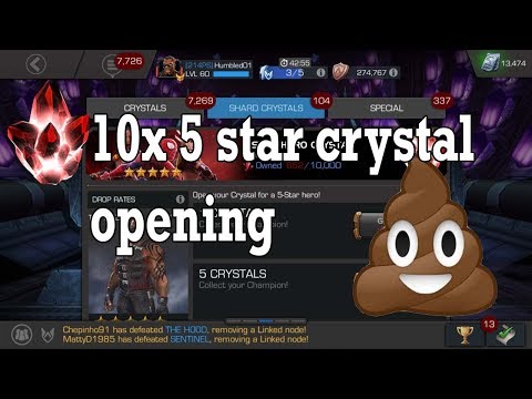 10x 5 star crystal opening- Kabamed! | Marvel Contest of Champions