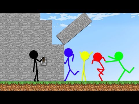 Stickman VS Minecraft: Hidden Base School - AVM Shorts Animation