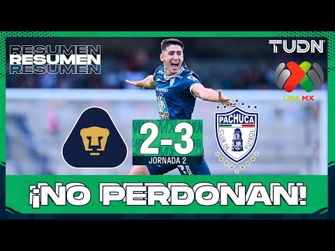 Highlights and goals | Pumas 2-3 Pachuca | Liga MX - J2 AP 2025 | TUDN