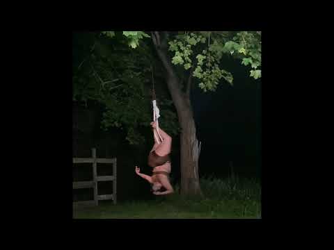 Plus-size BBW in her savage fenty lingerie swing off a tree