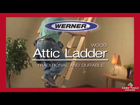 Werner Wood Attic Ladder-Fit Most Homes