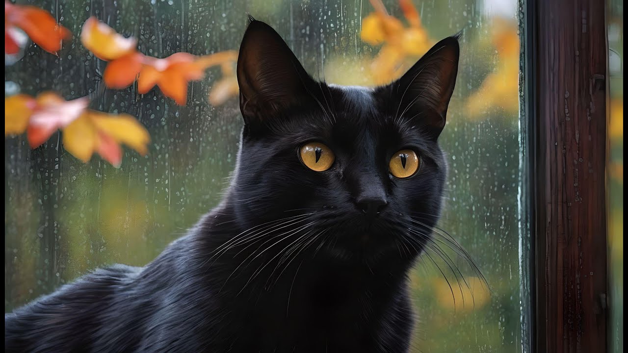 AI Generated Rainy Autumn Window Watcher Cats ep 1