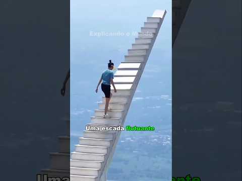 A Escada Flutuante na China #curiosidades #cultura #crenças #china #henan #escadaria #adrenalina